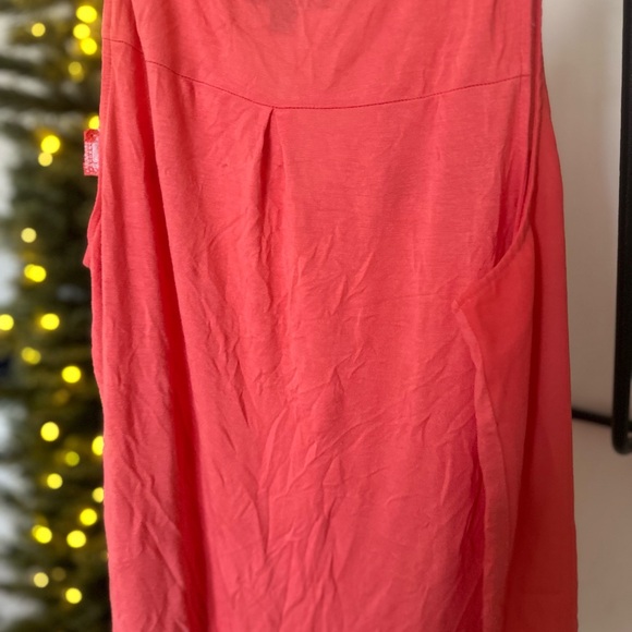 BOGO: Fortune + Ivy Coral Zip-Front Blouse - Picture 3 of 3